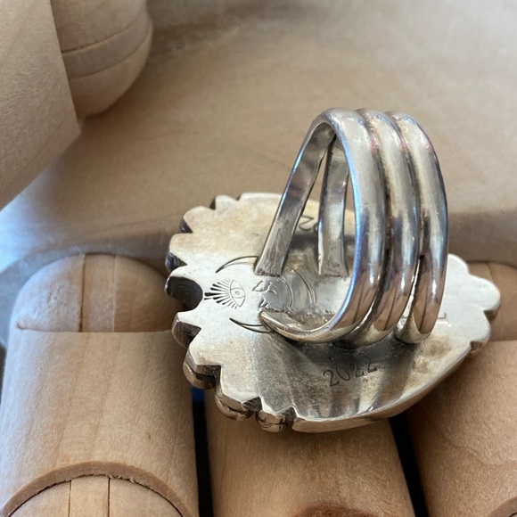 Pacific Crest Silver Turquoise heart sterling silver ring - Picture 7 of 9